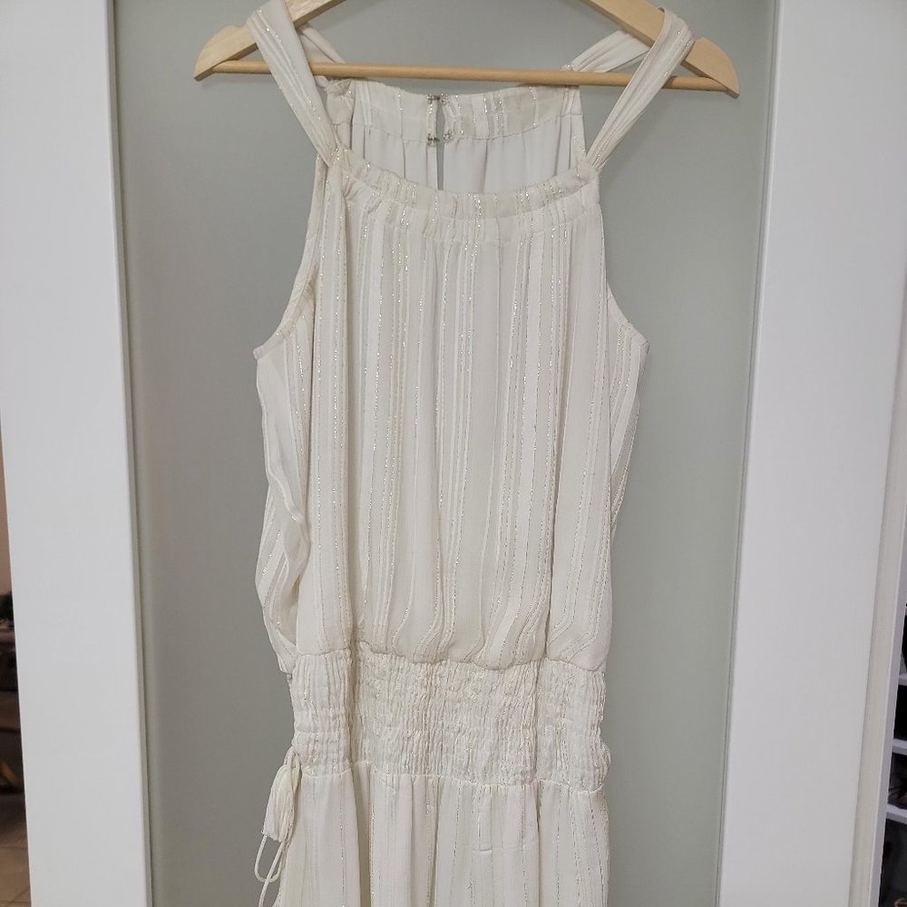 Ramy Brook Sleeveless Embellished Dress Medium/Large White